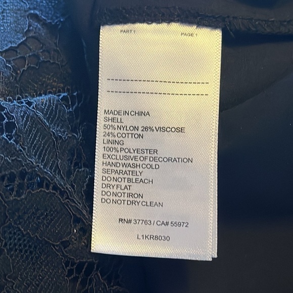 NEW Black Lace blouse High Mock Neck Lined Short sleeve Women’s Sz XL - Picture 9 of 9